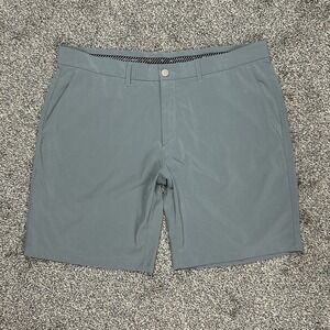 Primo Golf Chino Shorts‎ Mens 40 Grey Stretch Preppy Athleisure 9" Inseam